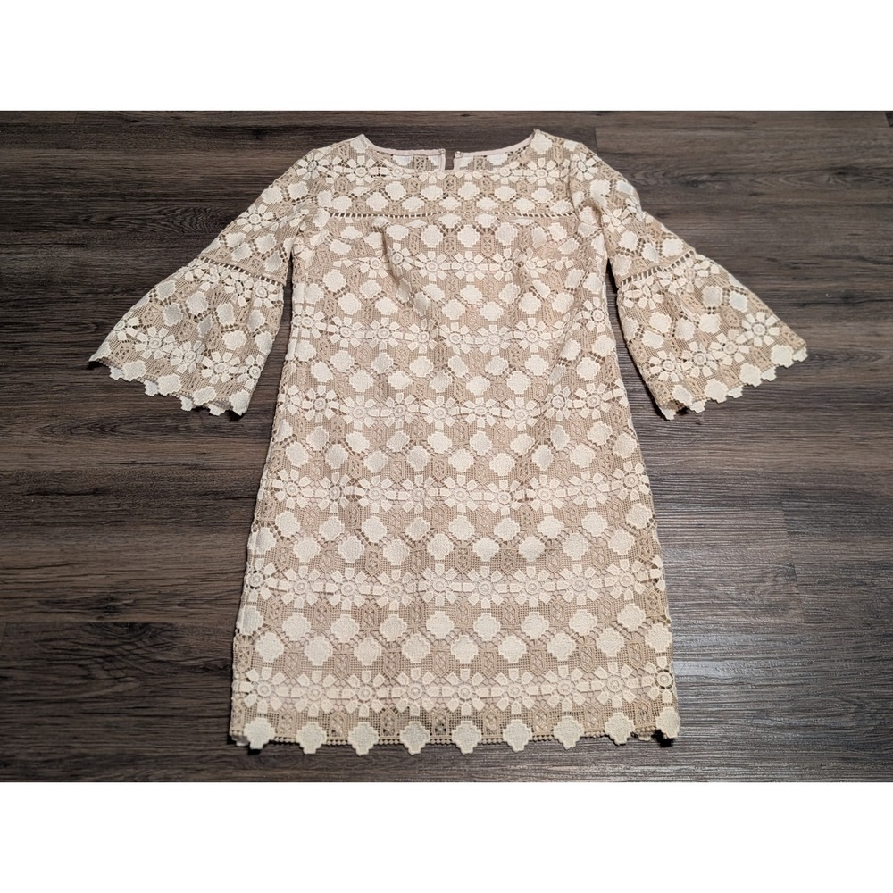 Trina Turk Quinn Bell Sleeve Shift Dress Valencia Lace Size 4 New With Tags